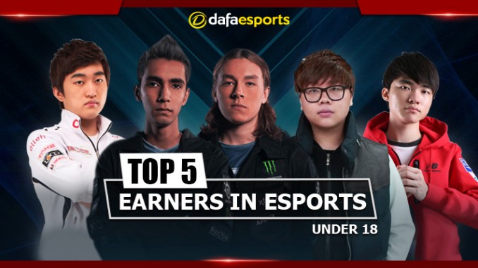 Top 5 under 18 eSports earners